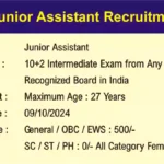 UCMS Junior Assistant Recruitment 2024